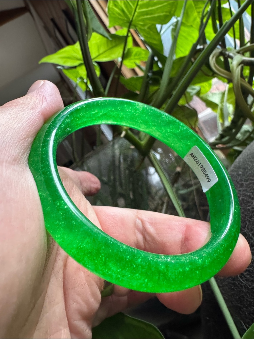 Green Resin Bangle Bracelet - Women Accessories